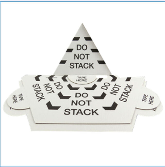 1000 'DO NOT STACK' Printed Pallet Top Cones Triangles Guards ...