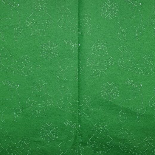 Christmas Stitch Green Tissue Paper 18gsm 20" x 30" 500 x 750mm