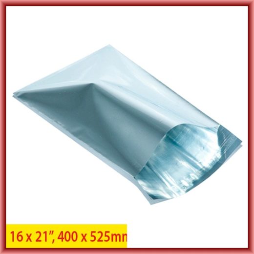 16" x 21" 400 x 525mm Metallic Silver Foil Mailing Bags