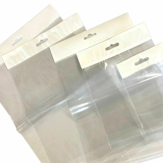 315mm x 315mm + Lip Header Display Bags with Reinforced White Euroslot - Image 1