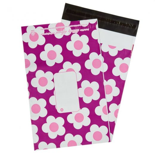 Berry Daisy Mailing Bags 10" x 14″ – 250 x 350mm