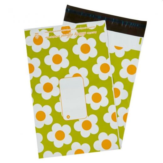 Green Daisy Mailing Bags 10" x 14″ – 250 x 350mm