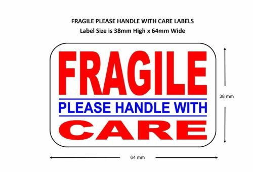 PLEASE HANDLE WITH CARE Labels Stickers Self Adhesive NEW DESIGN FRAGILE