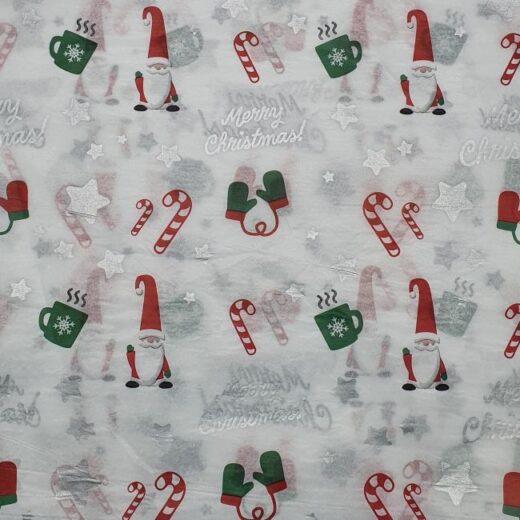 Christmas Gnomes 18gsm Tissue Paper 20" x 30" 500 x 750mm