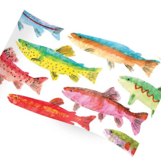 Rainbow Trout 18gsm Tissue Paper 20" x 30" 500 x 750mm - Image 3