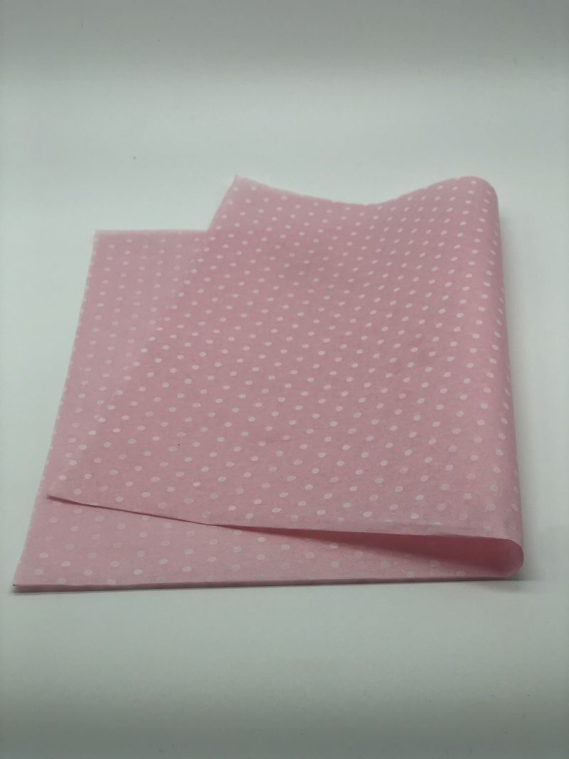 Pink Polka Dot Acid Free Tissue Paper 17-19gsm 