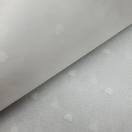 White Hearts 18gsm Tissue Paper 20" x 30" 500 x 750mm - Image 2