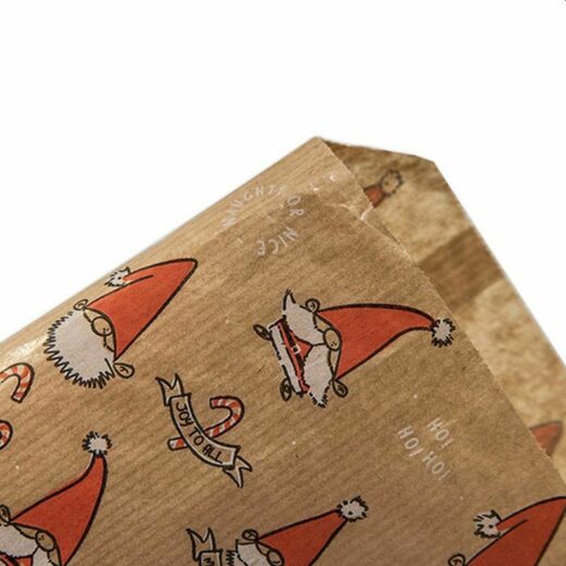 7" x 9" Smiling Santa Brown Christmas Counter Bags - Image 4