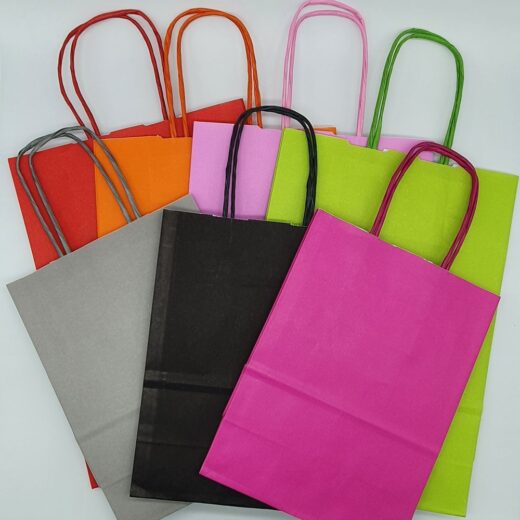 Coloured Twisted Paper Carrier Bags