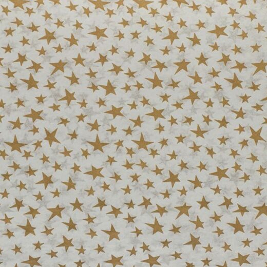 Dancing Gold Stars Tissue Paper 18gsm 20" x 30" 500 x 750mm