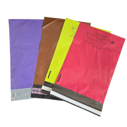 50 Mixed Burgundy,Brown,Neon Green & Violet Mailing Bags (SP5)