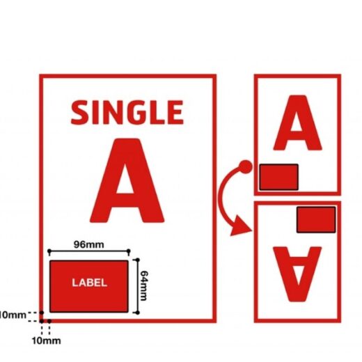 Style A Single Integrated Label 96mm x 64mm - Image 3