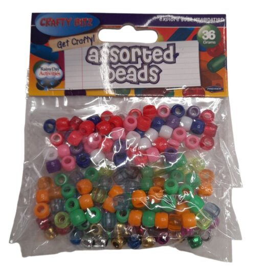 Bag of 36g Assorted Plastic Beads