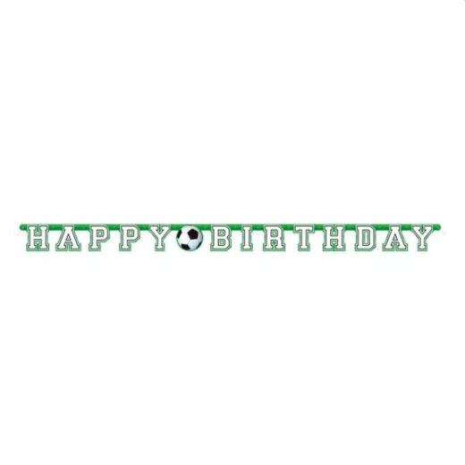 7ft 3D Football Soccer Jointed Customisable Happy Birthday Banner - Image 3