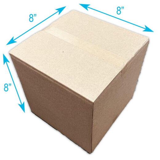 8" x 8" x 8" Double Walled Cardboard Box 203mm x 203mm x 203mm