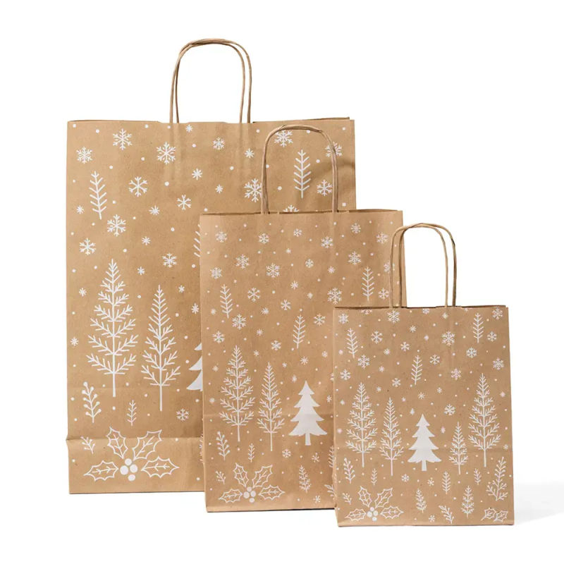 Enchanted Forest Paper Carrier Bags with Twisted Handles