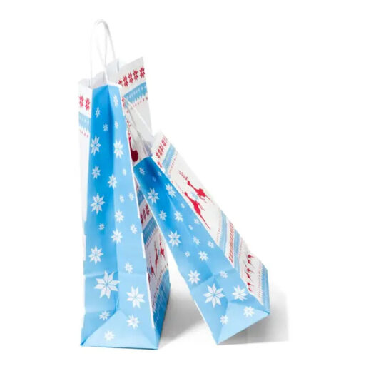 32cm x 41cm 12cm Jolly Reindeer Paper Carrier Bags with Twisted Handles - Image 3