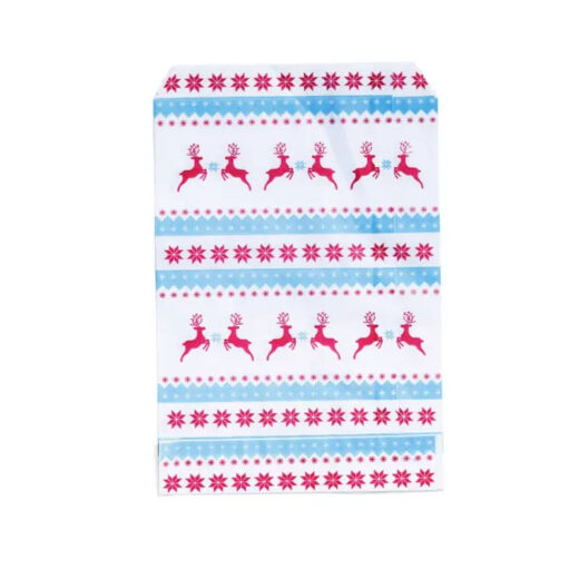 7" x 9" Jolly Reindeer Paper Counter Bags - Image 3