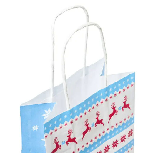 Jolly Reindeer Wine Bottle Bags 14cm x 39cm x 8cm - Image 3