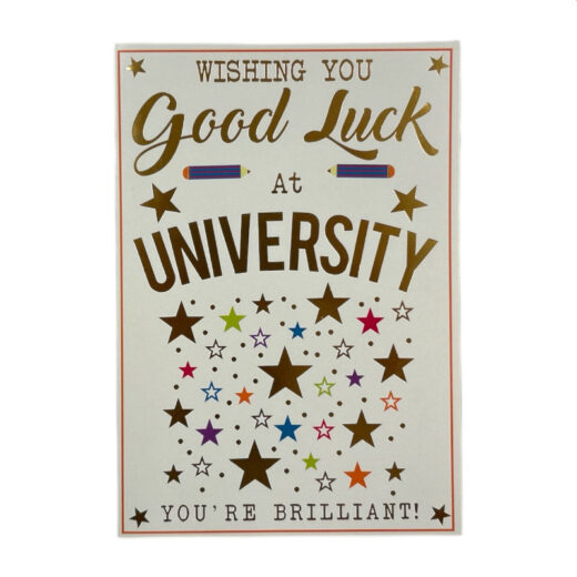 Multi Stars Design Good Luck At University Greeting Card - Image 4
