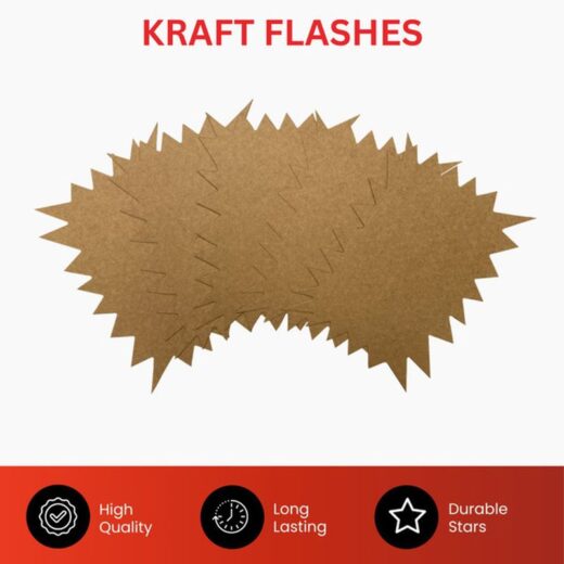 Pack of 100 Brown Kraft Flashes 100 x 75mm - Image 3