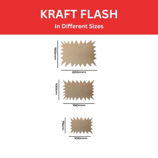 Pack of 100 Brown Kraft Flashes 100 x 75mm - Image 4
