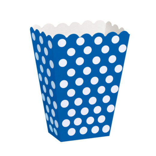 Pack of 8 Royal Blue Dots Treat Boxes
