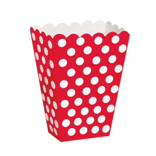Pack of 8 Ruby Red Dots Treat Boxes