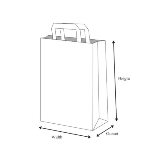 18cm x 23cm + 8.5cm Union Jack Design Carrier Bags with Flat Handles - Image 3