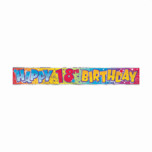 12ft Foil Age 18 Birthday Banner