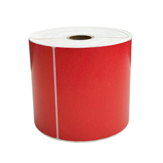 Red Direct Thermal Printer Label 4" x 6" 101mm x 152mm Qty 1 Roll (500 Labels) - Image 3