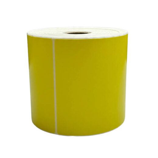 Yellow Direct Thermal Printer Label 4" x 6" 101mm x 152mm Qty 1 Roll (500 Labels) - Image 3